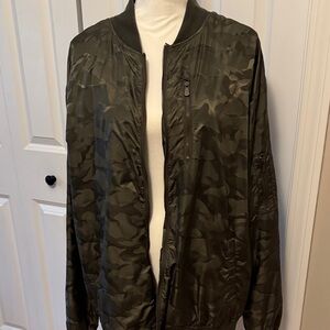 Men's Olive Camouflage Bomber Jacket